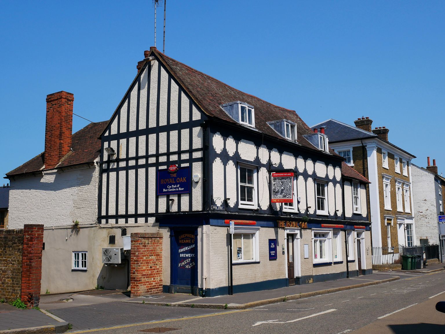 The timber-framed Royal Oak public house, Dartford