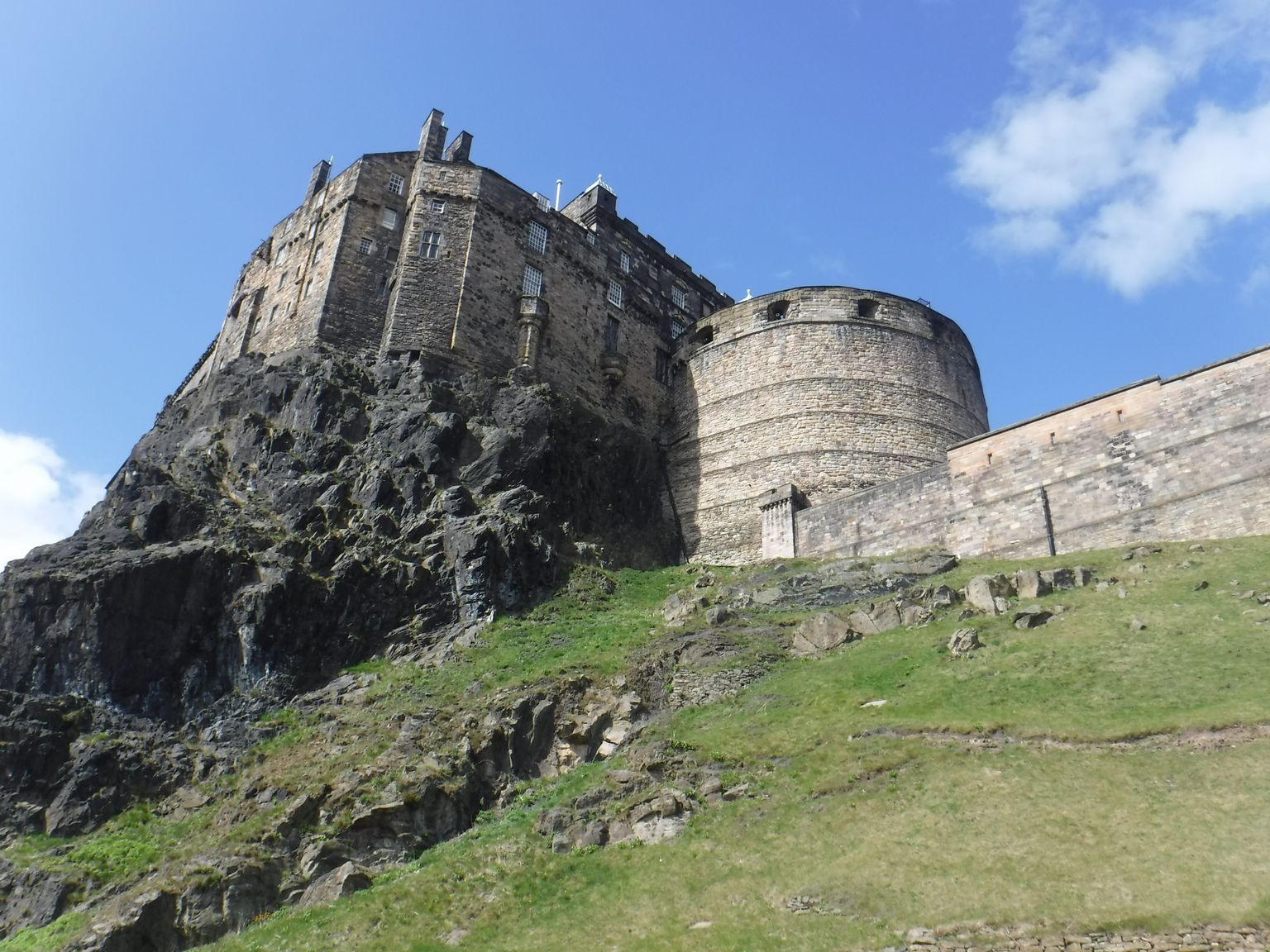 Edinburgh Castle on the crag above the Old Town