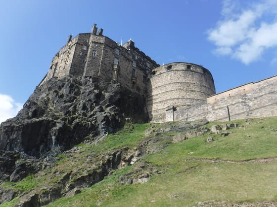 Edinburgh Castle on the crag above the Old Town