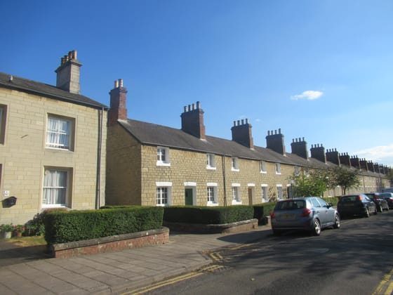Stone terraces in Swindon's Railway Village